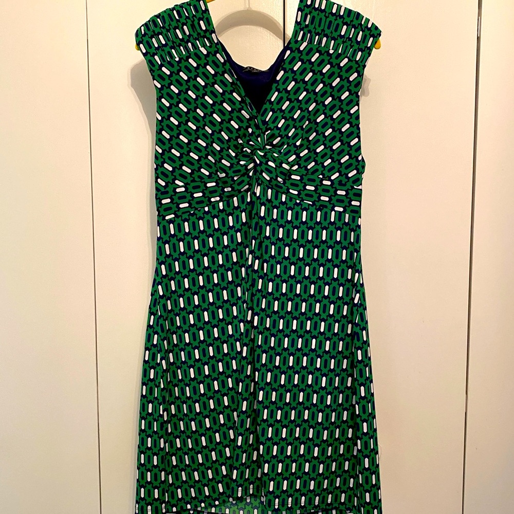 Nautical Chain link Navy/Green Dress